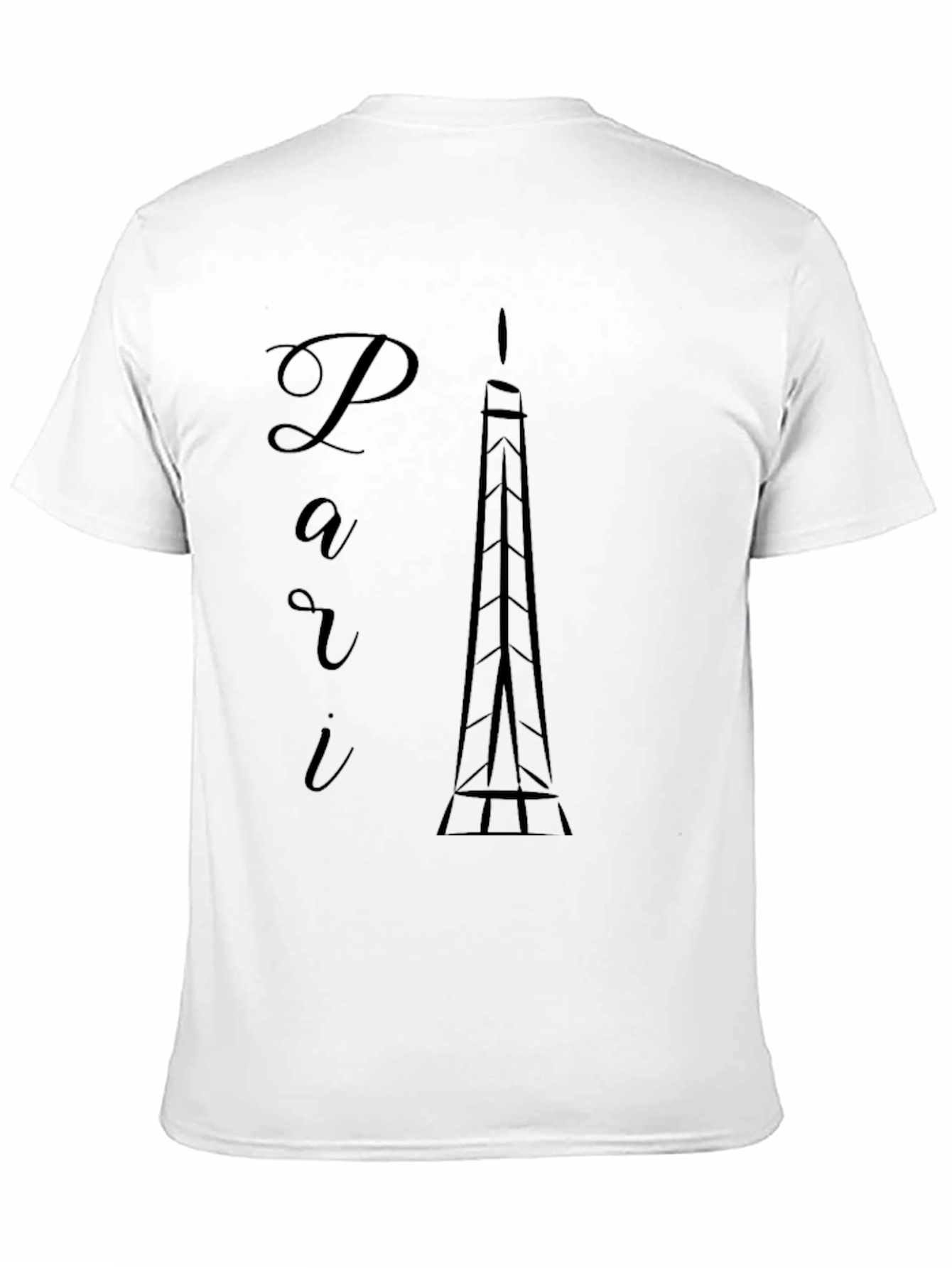 Paris Eiffel Tower Graphic Tee - Black