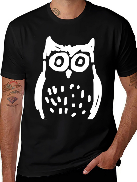 Owl Graphic Black T-Shirt - Trendy Casual Wear