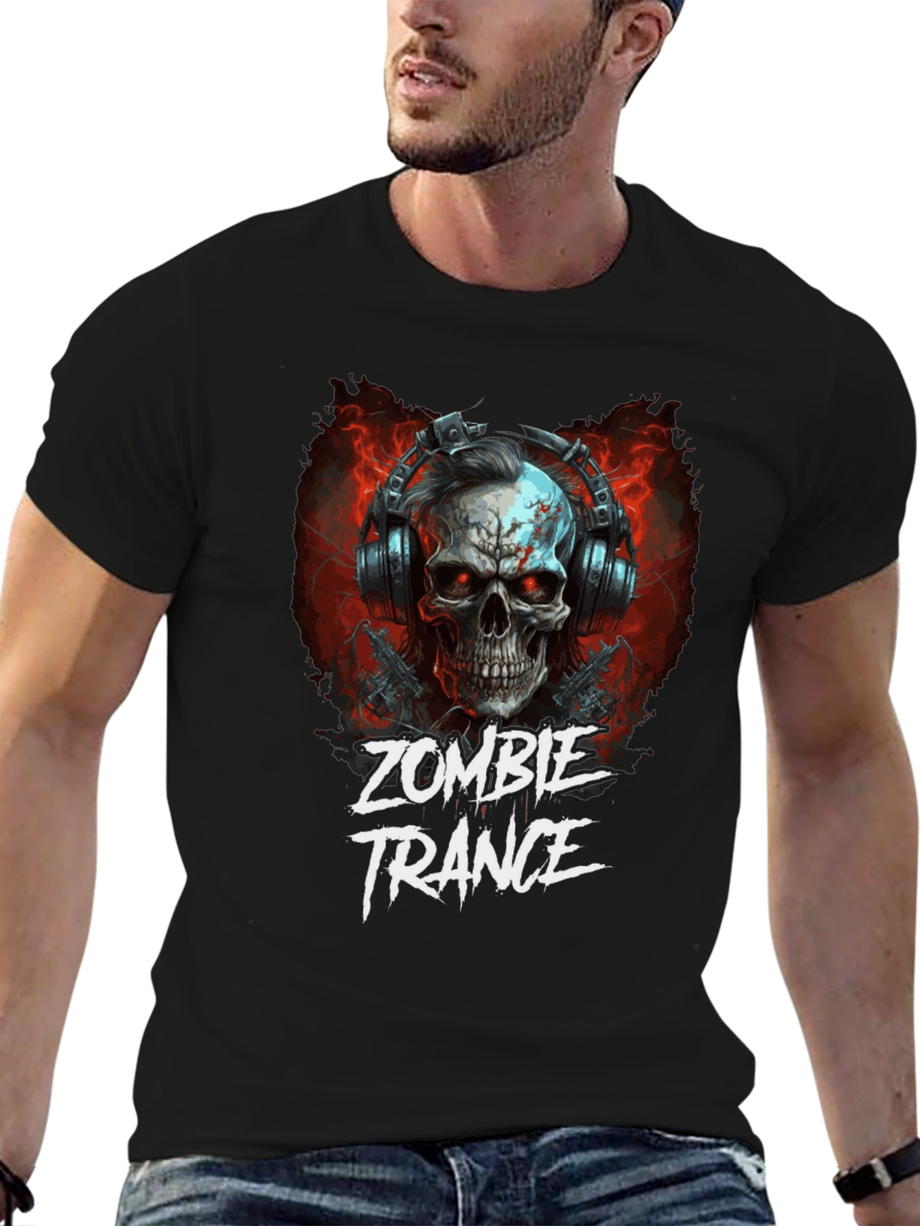 Zombie Trance Graphic T-Shirt - Dark Humor Tee