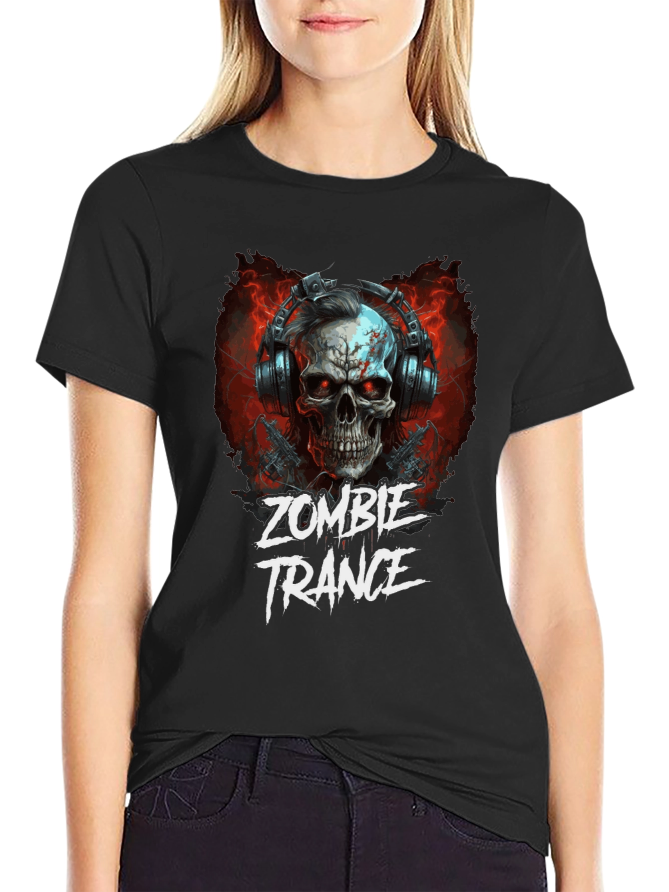 Zombie Trance Graphic T-Shirt - Dark Humor Tee