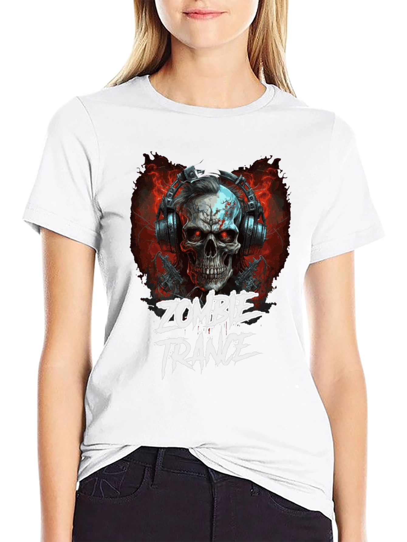 Zombie Trance Graphic T-Shirt - Dark Humor Tee