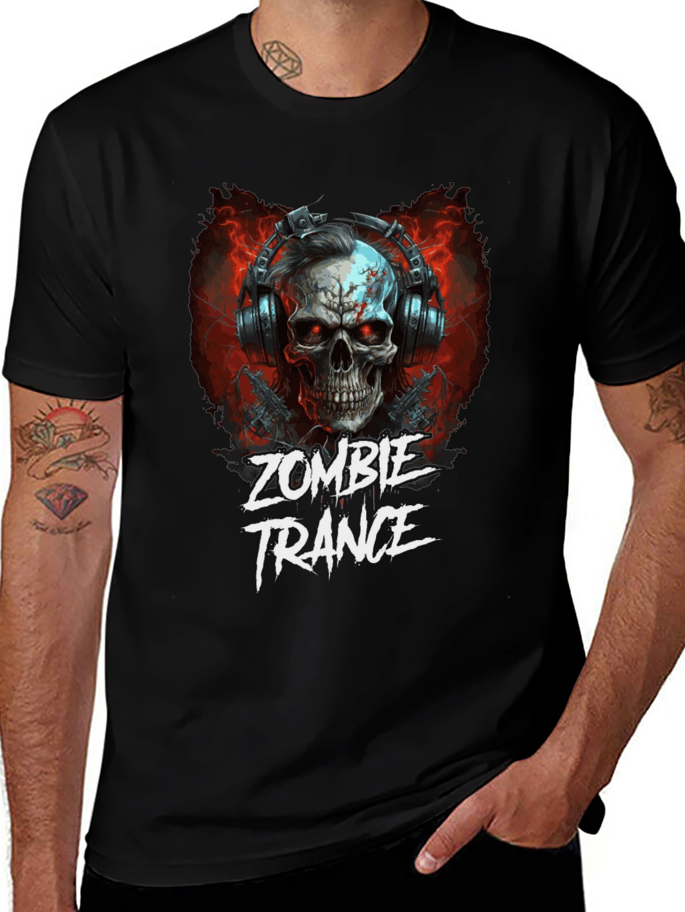 Zombie Trance Graphic T-Shirt - Dark Humor Tee