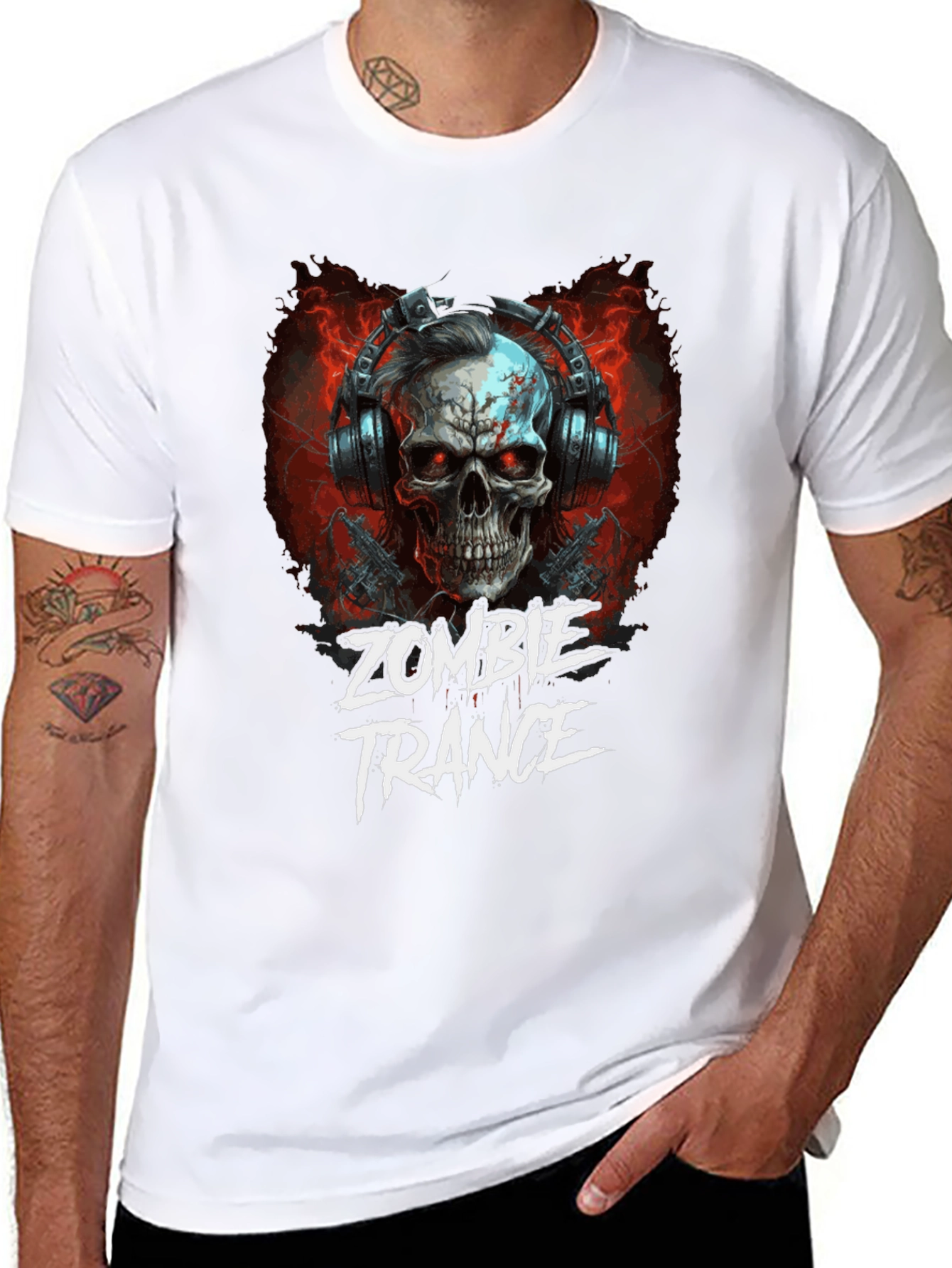 Zombie Trance Graphic T-Shirt - Dark Humor Tee