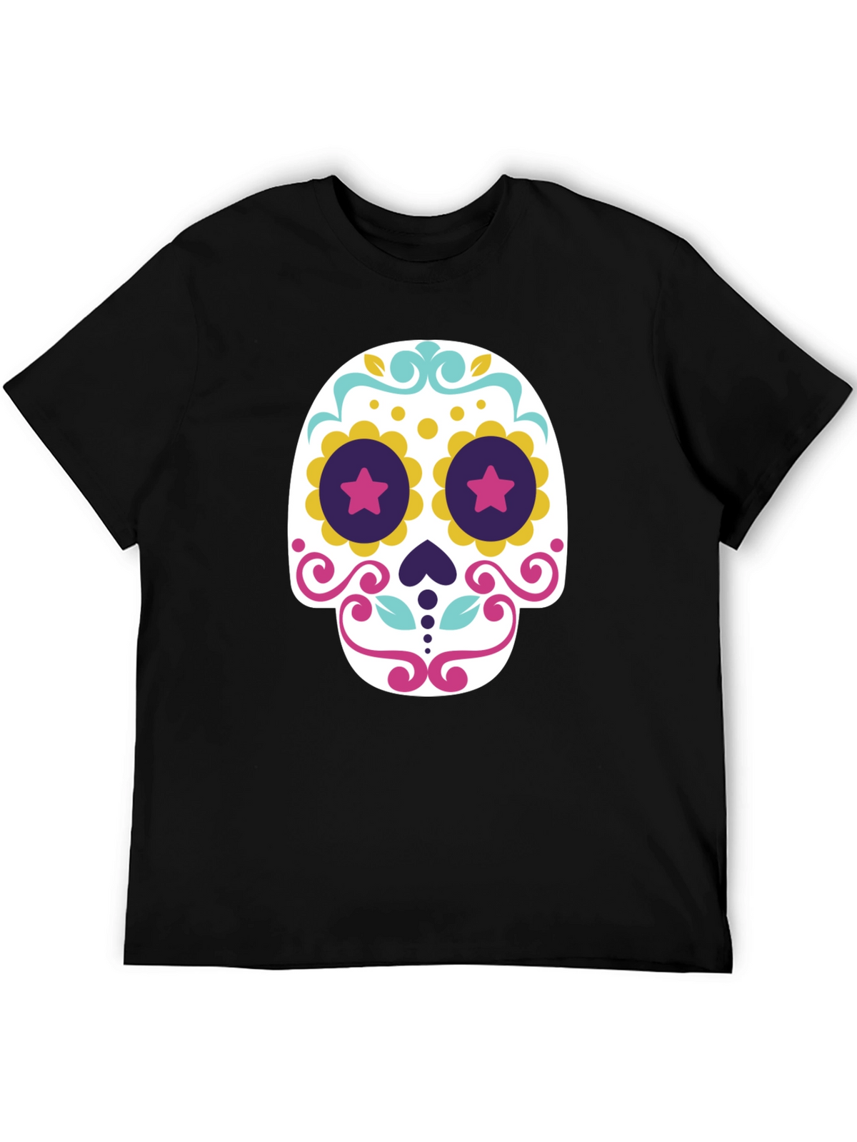 Day of the Dead Sugar Skull T-Shirt - Black
