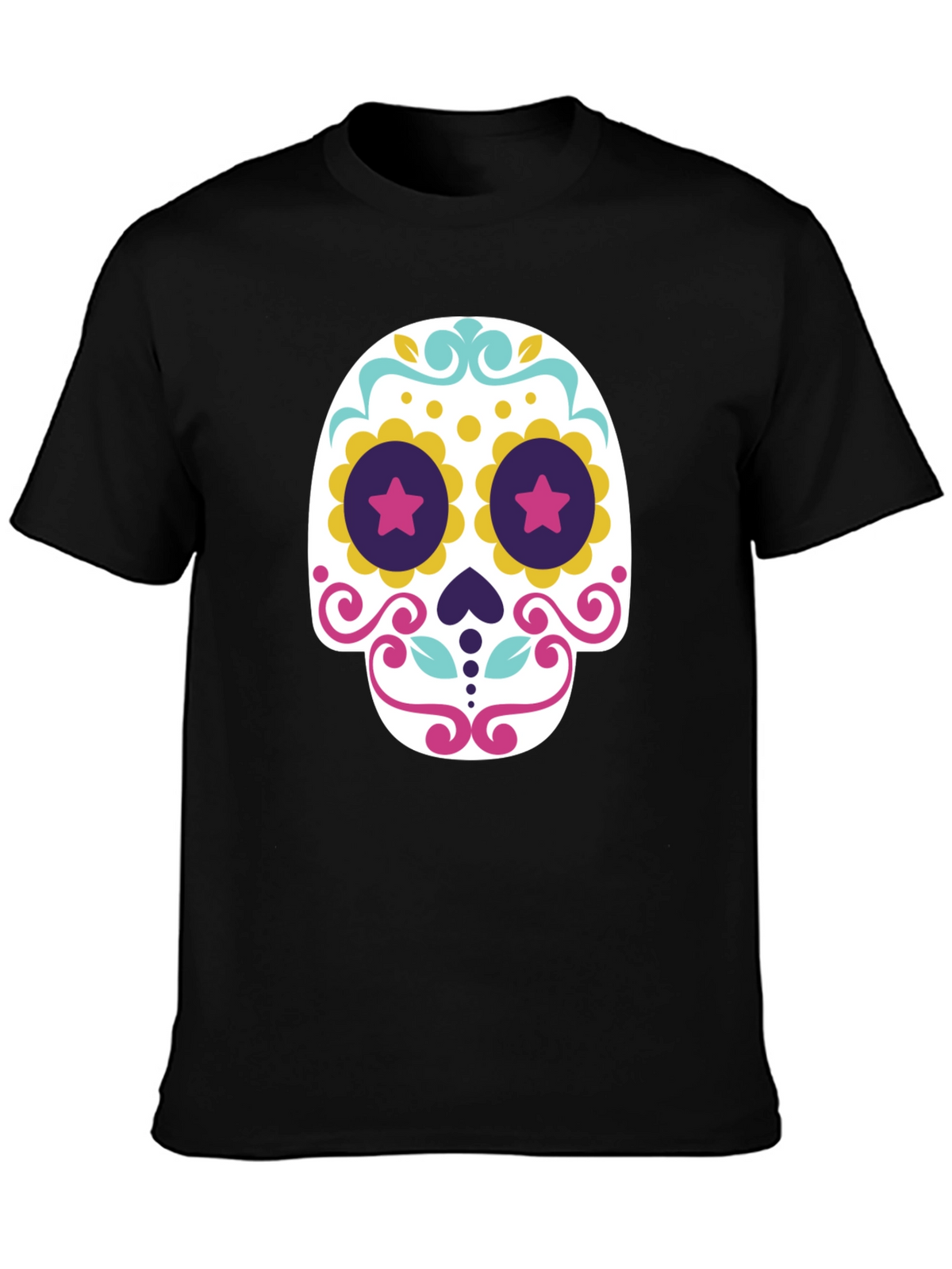 Day of the Dead Sugar Skull T-Shirt - Black