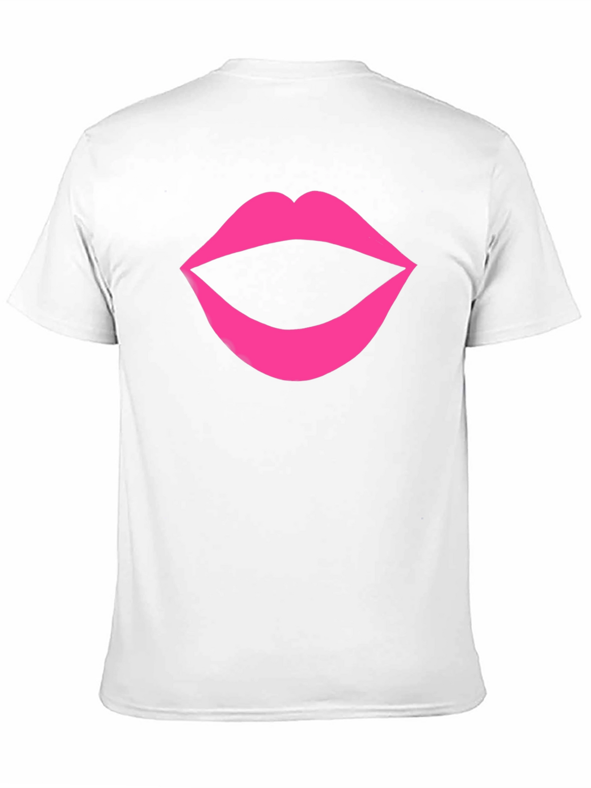 Bold Lips Graphic Tee - Black Cotton T-Shirt