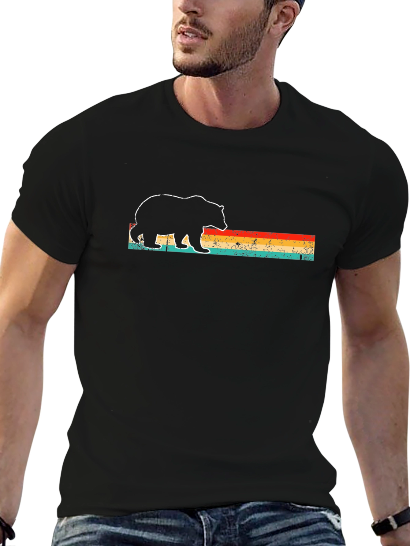Retro Bear Graphic Tee - Comfort Fit