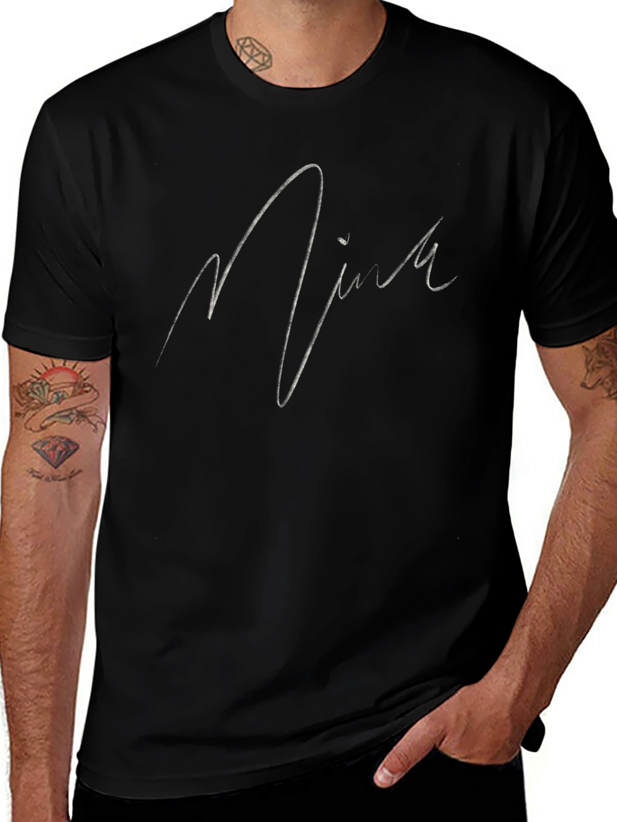 Mina Signature Black T-Shirt - Stylish and Comfortable