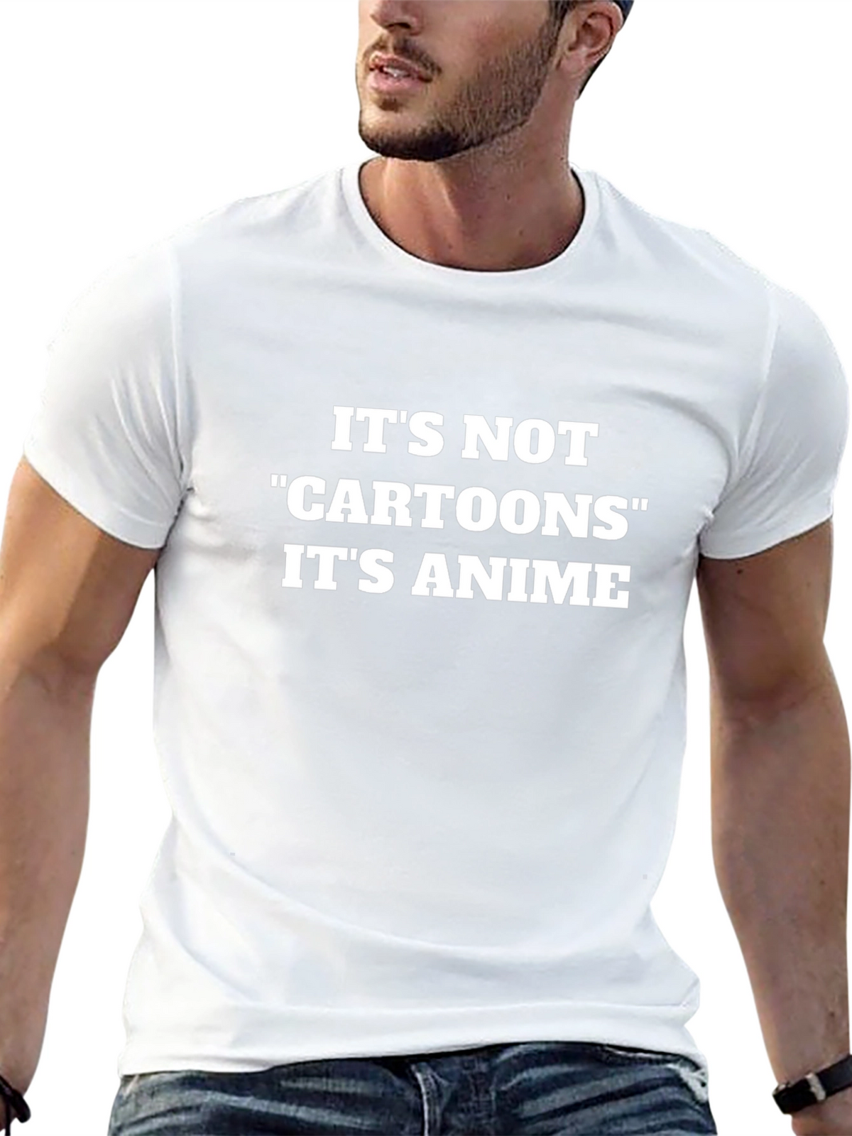 Its Not Cartoons Its Anime Black Tee