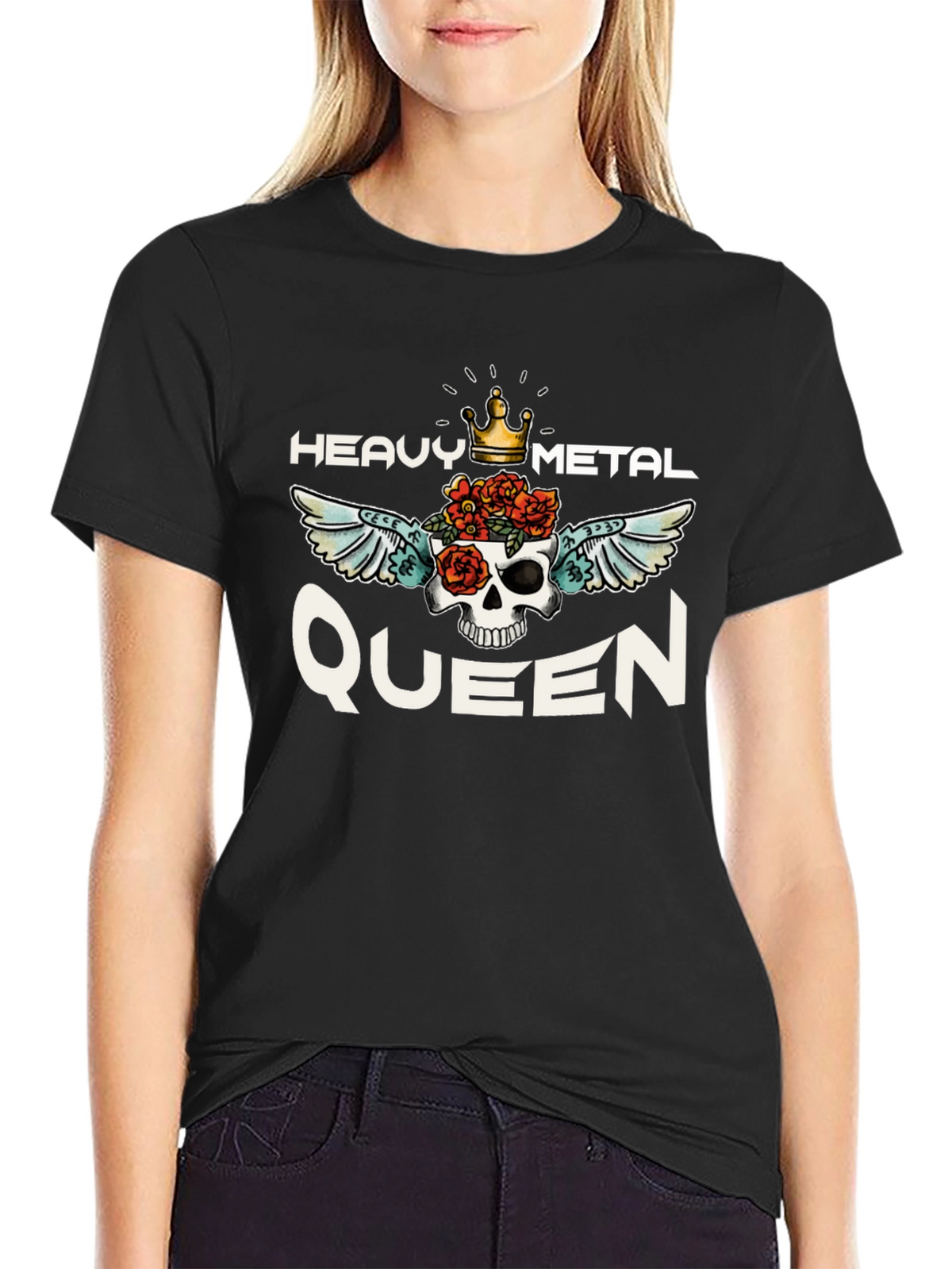 Heavy Metal Queen Graphic Tee - Black Unisex T-Shirt