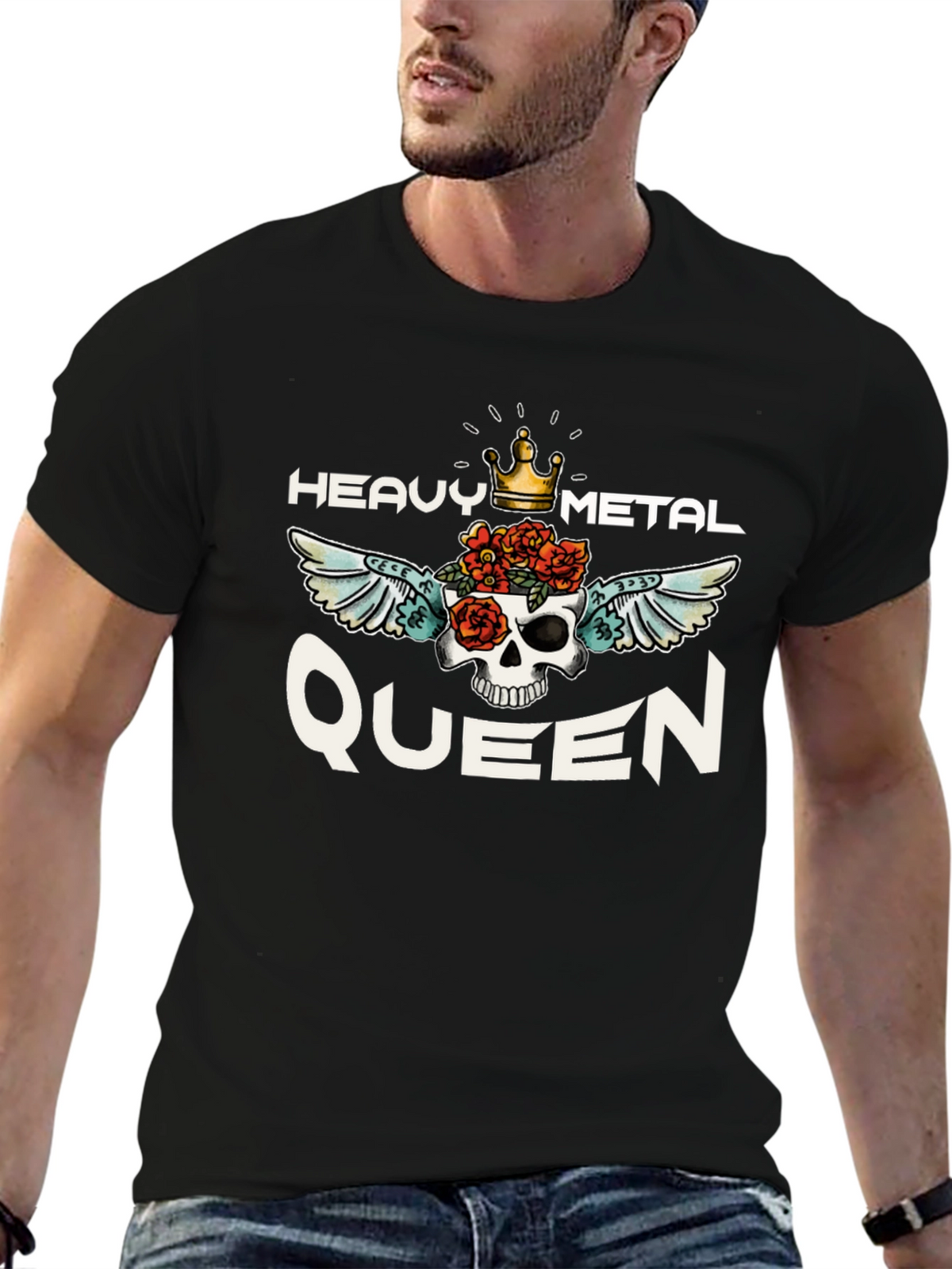 Heavy Metal Queen Graphic Tee - Black Unisex T-Shirt