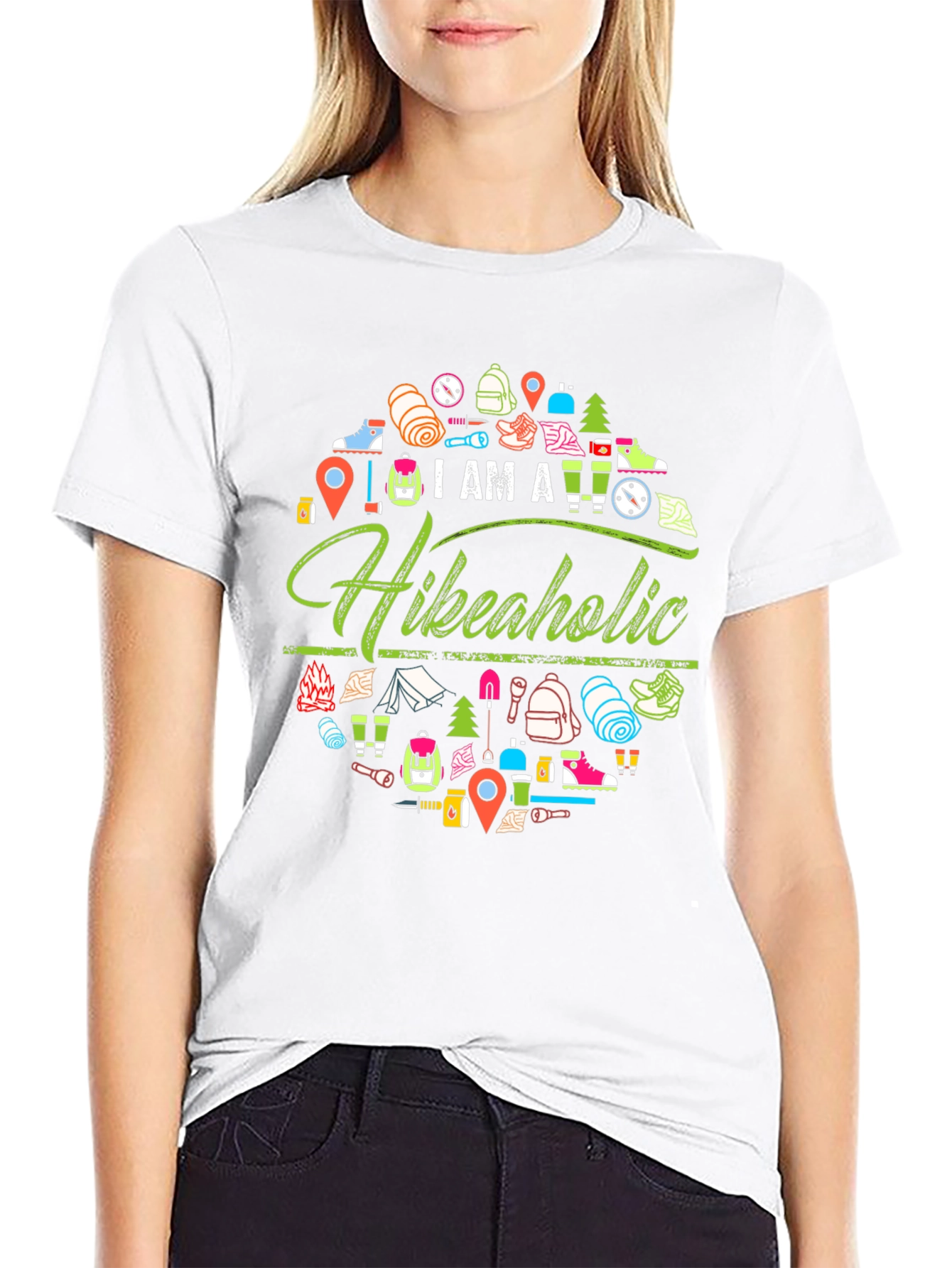 Hikeaholic Graphic Tee - Outdoor Adventure Shirt