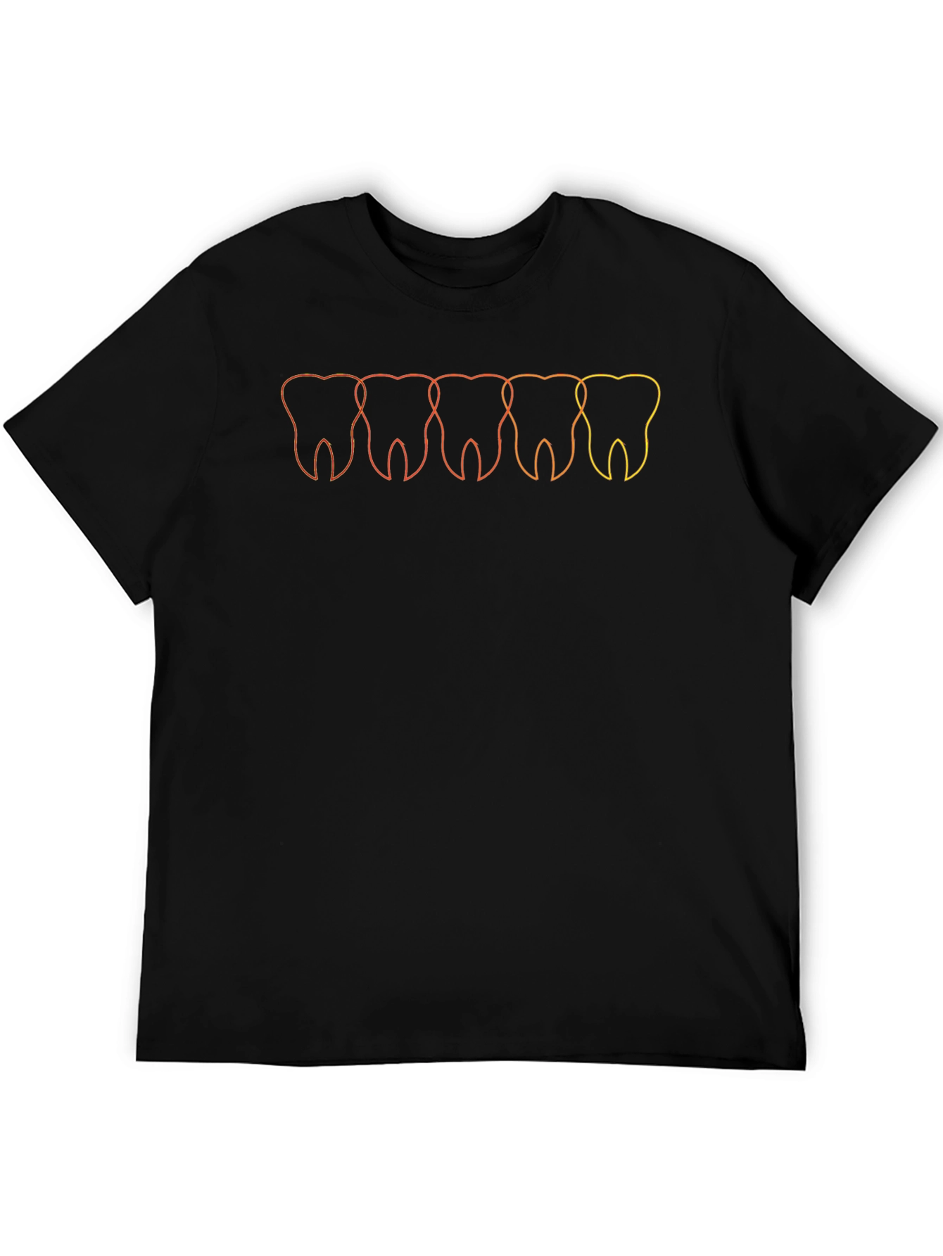 Dental Line Art Black T-Shirt