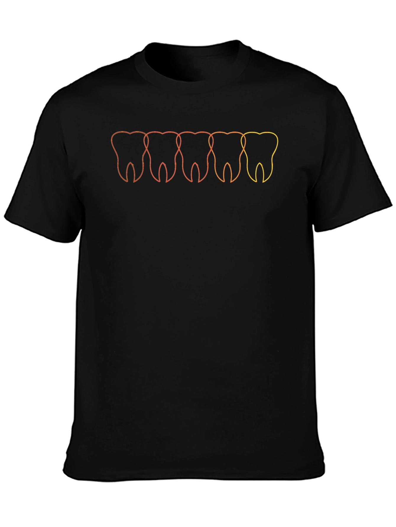 Dental Line Art Black T-Shirt