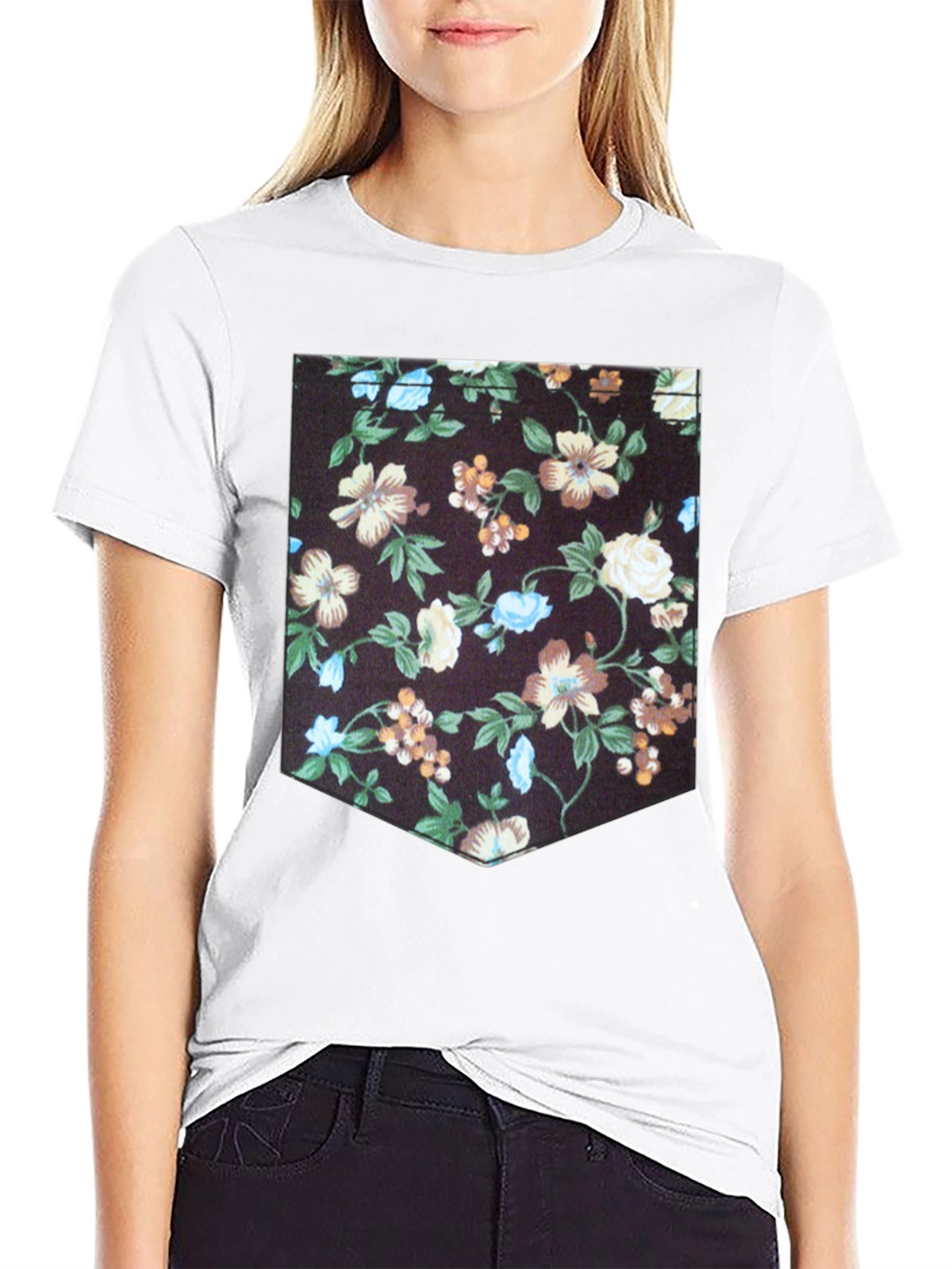 Floral Pocket Print T-Shirt