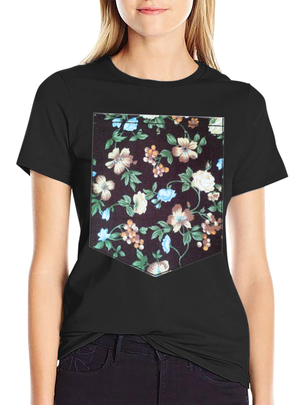 Floral Pocket Print T-Shirt
