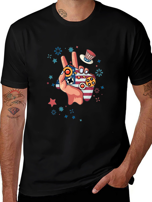 Patriotic Gamer T-Shirt - Peace and Play!