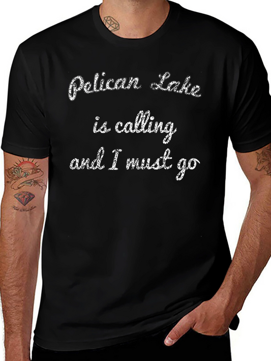 Pelican Lake Calling Black T-Shirt