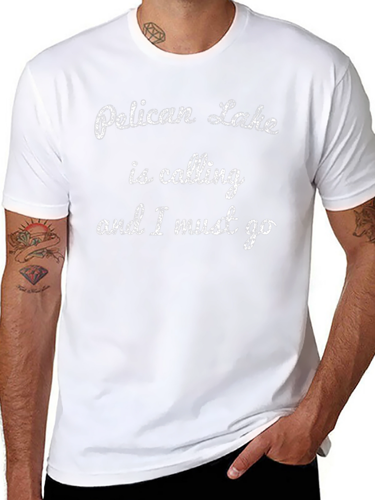 Pelican Lake Calling Black T-Shirt