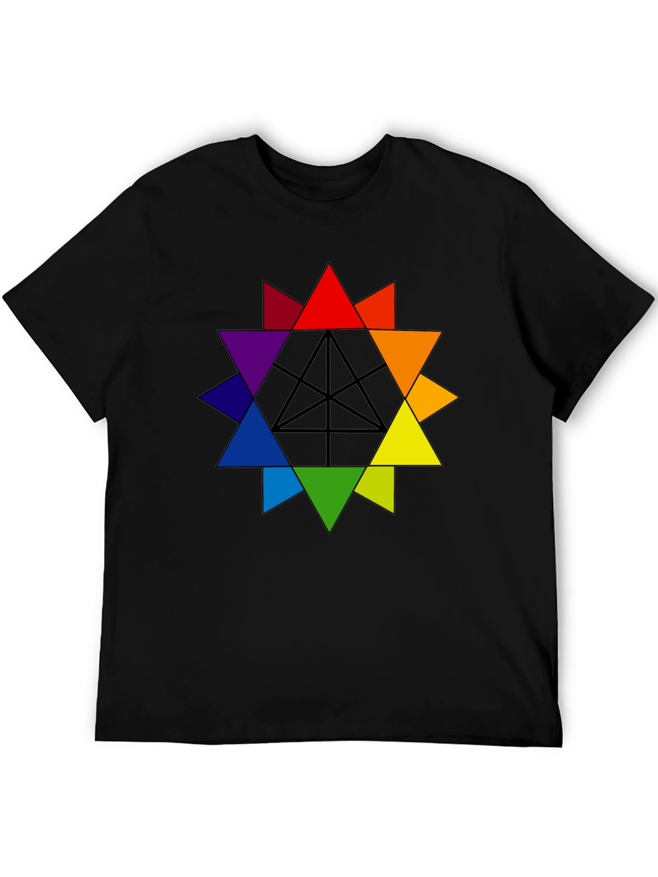 Rainbow Geometric Star T-Shirt