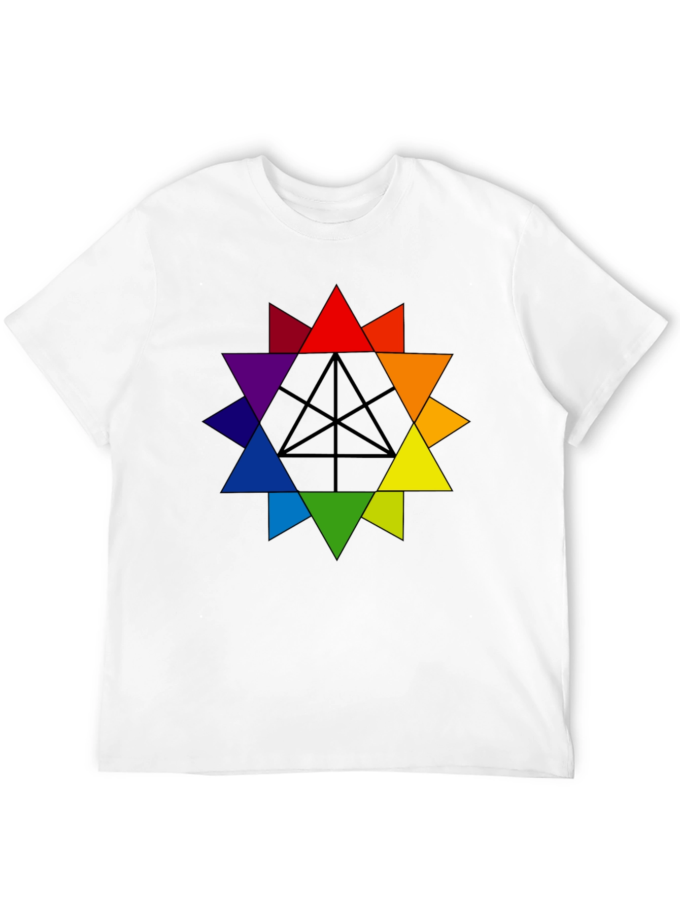 Rainbow Geometric Star T-Shirt
