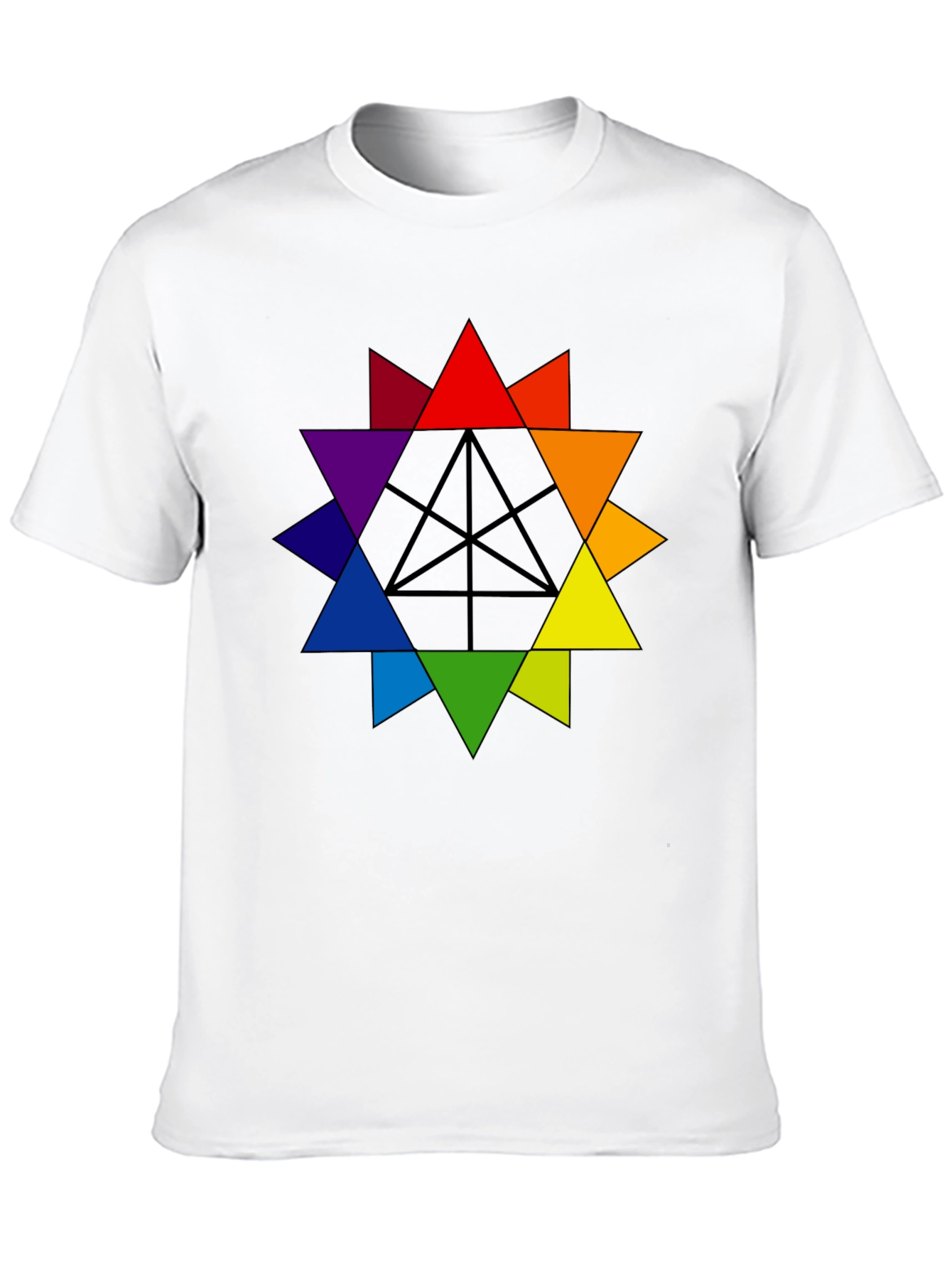 Rainbow Geometric Star T-Shirt