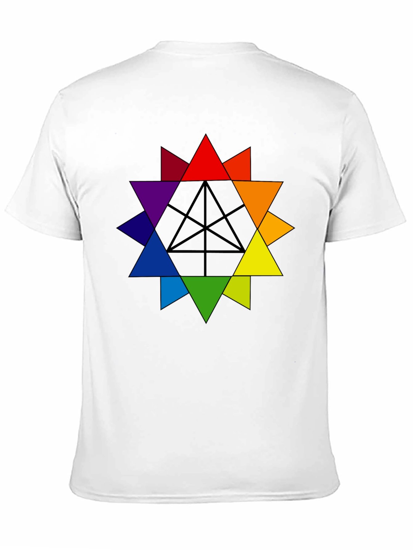 Rainbow Geometric Star T-Shirt