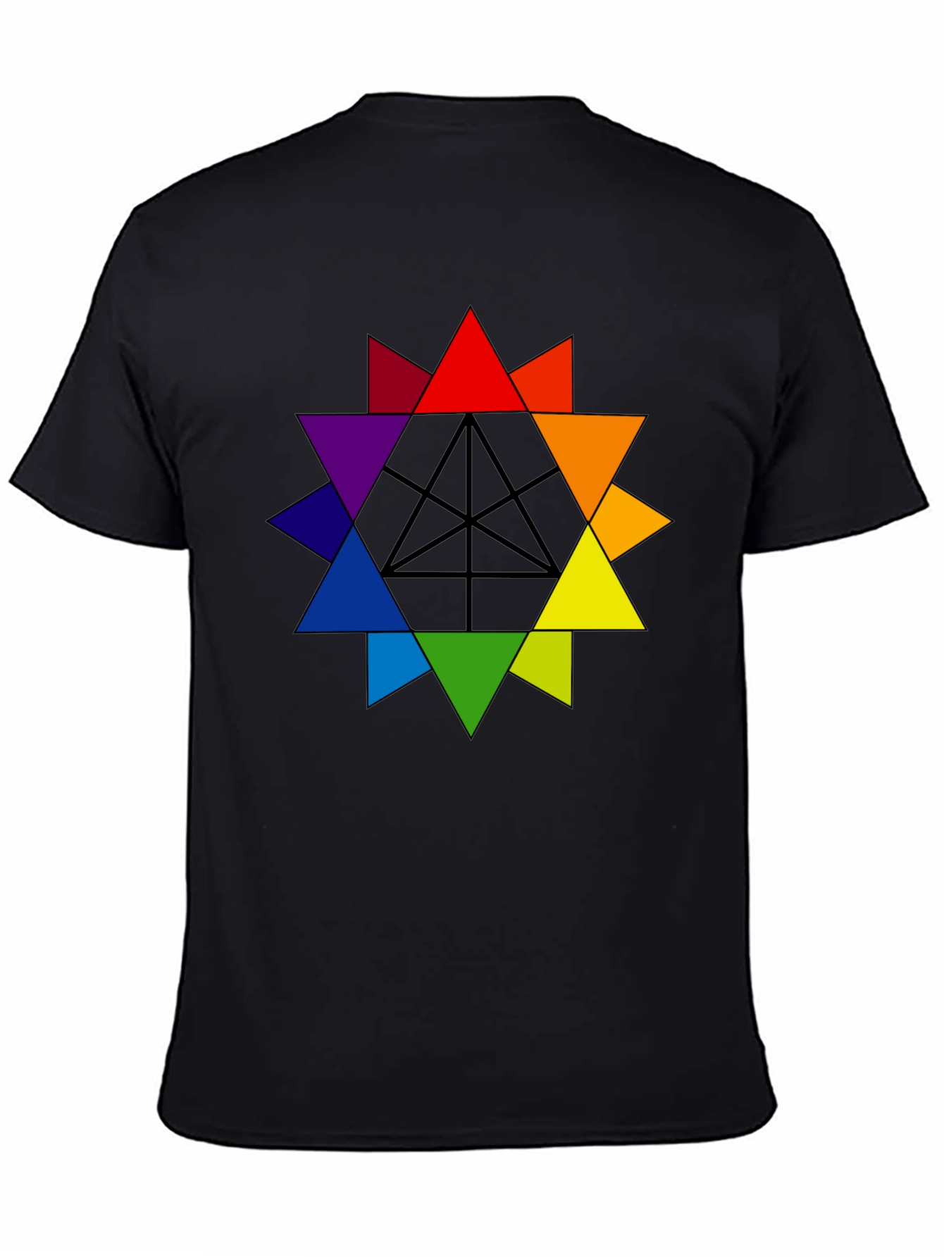 Rainbow Geometric Star T-Shirt