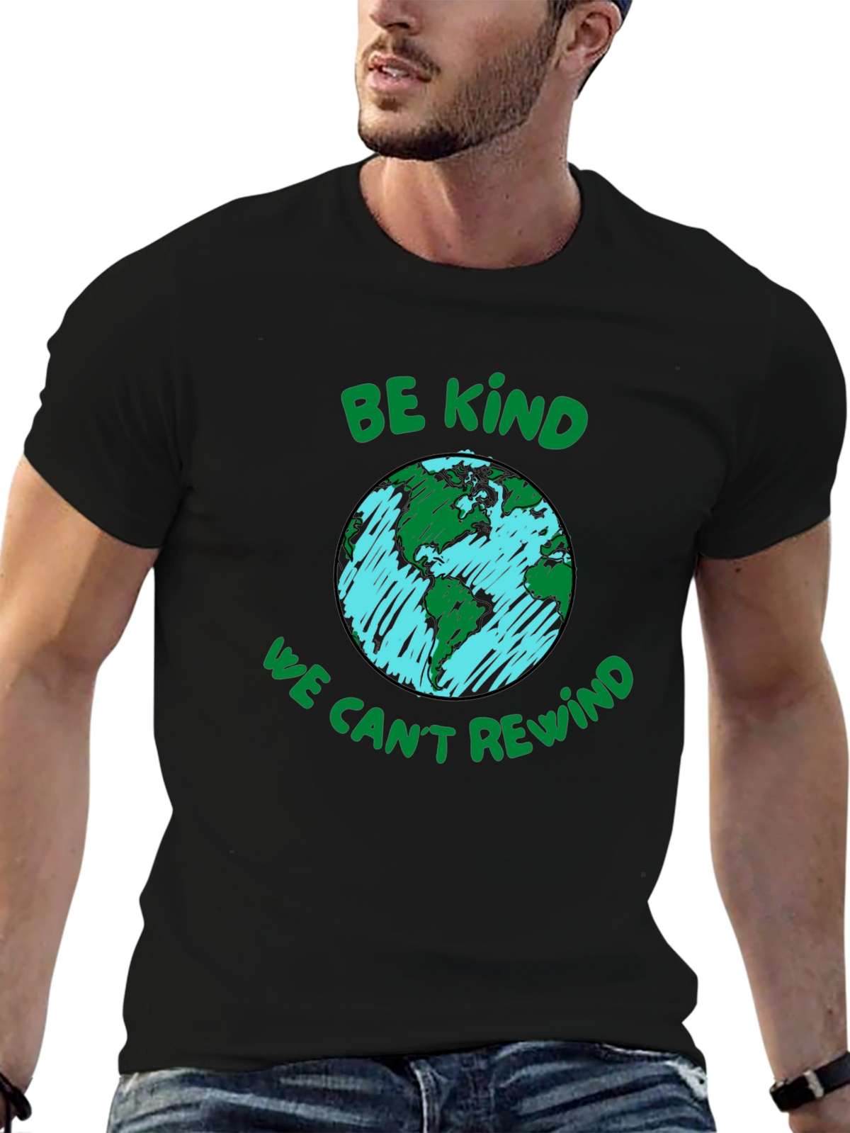 Eco-Friendly Graphic Tee: Be Kind Protect Our Planet