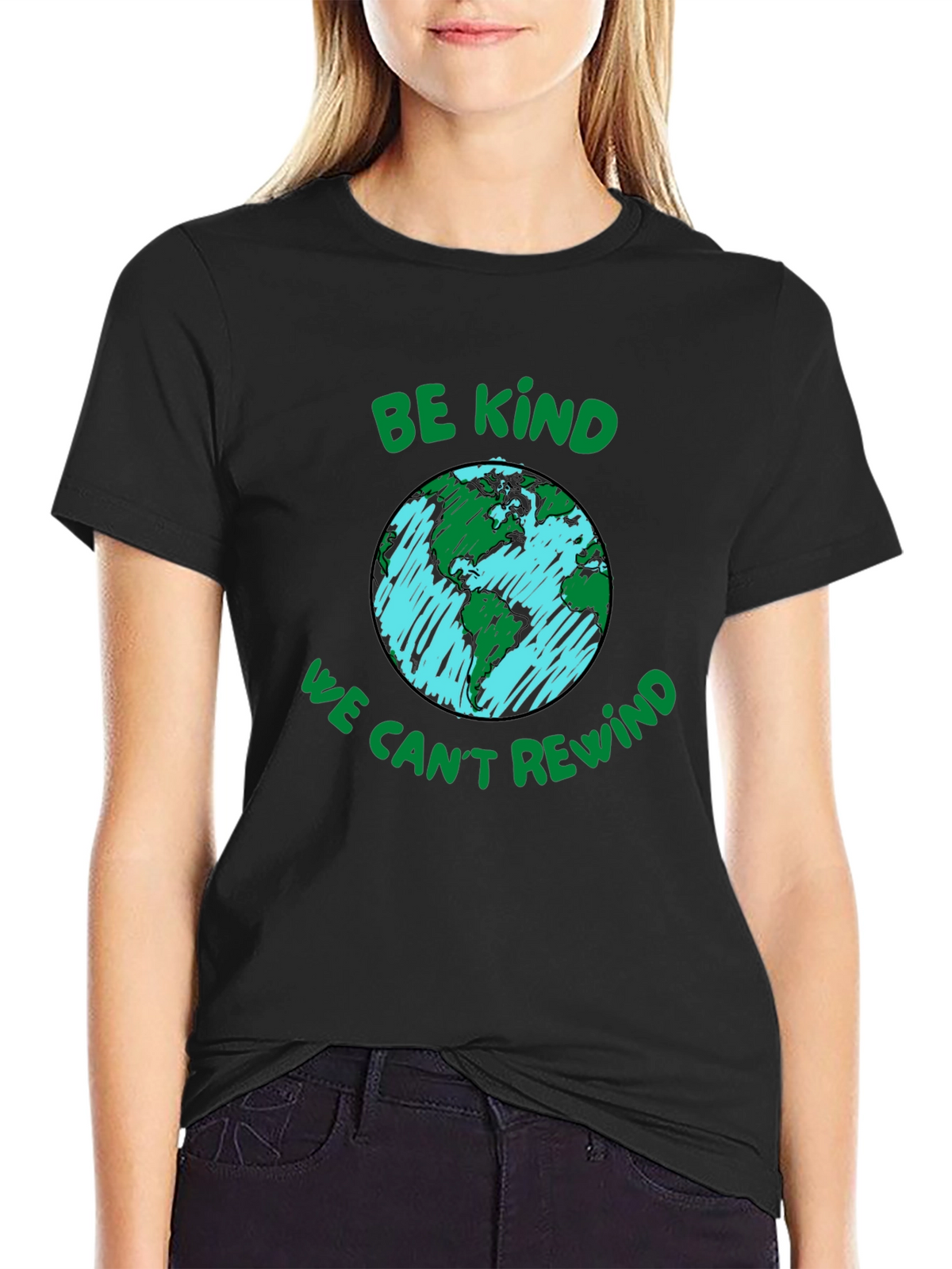 Eco-Friendly Graphic Tee: Be Kind Protect Our Planet