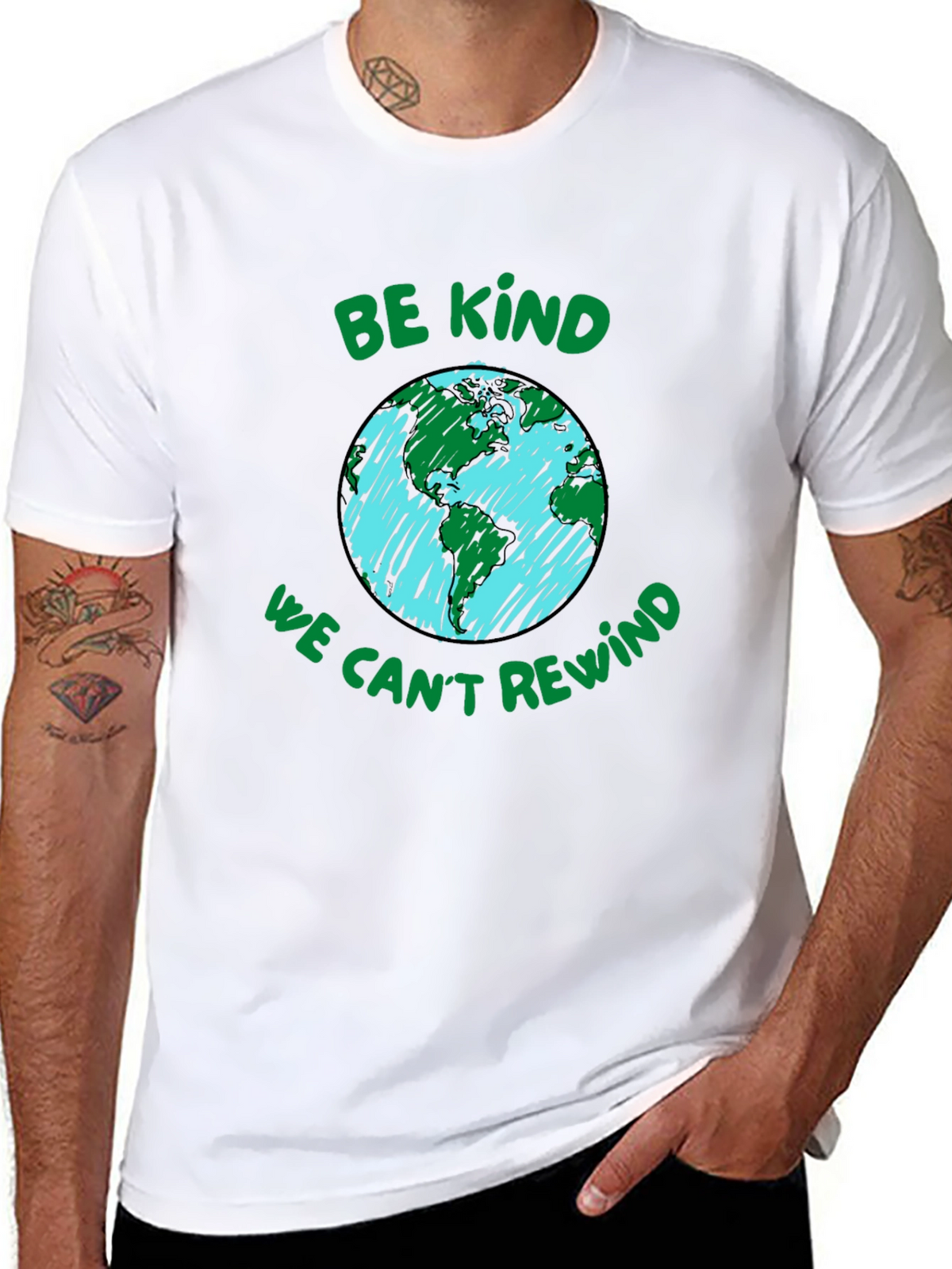 Eco-Friendly Graphic Tee: Be Kind Protect Our Planet