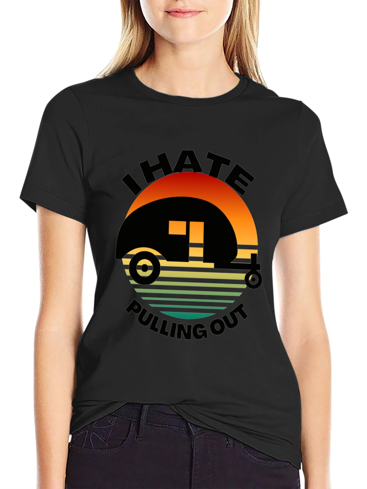 Funny Camping T-Shirt: I Hate Pulling Out RV Tee