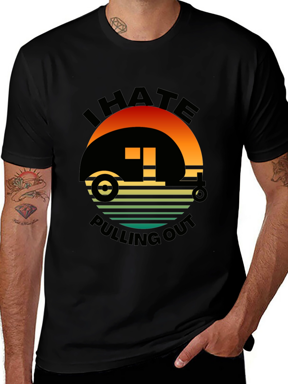 Funny Camping T-Shirt: I Hate Pulling Out RV Tee