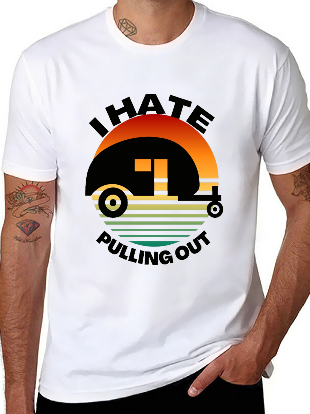 Funny Camping T-Shirt: I Hate Pulling Out RV Tee