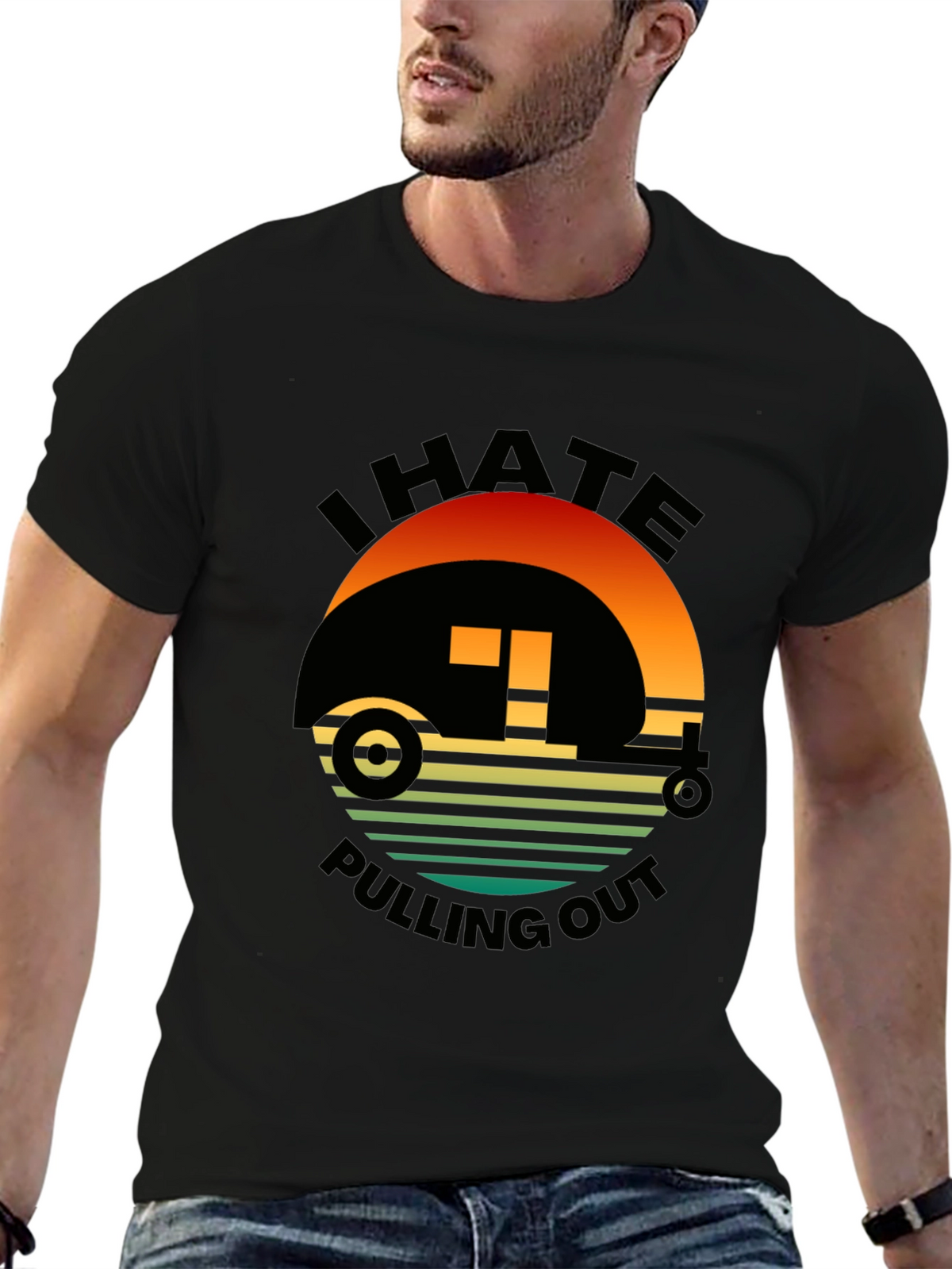 Funny Camping T-Shirt: I Hate Pulling Out RV Tee