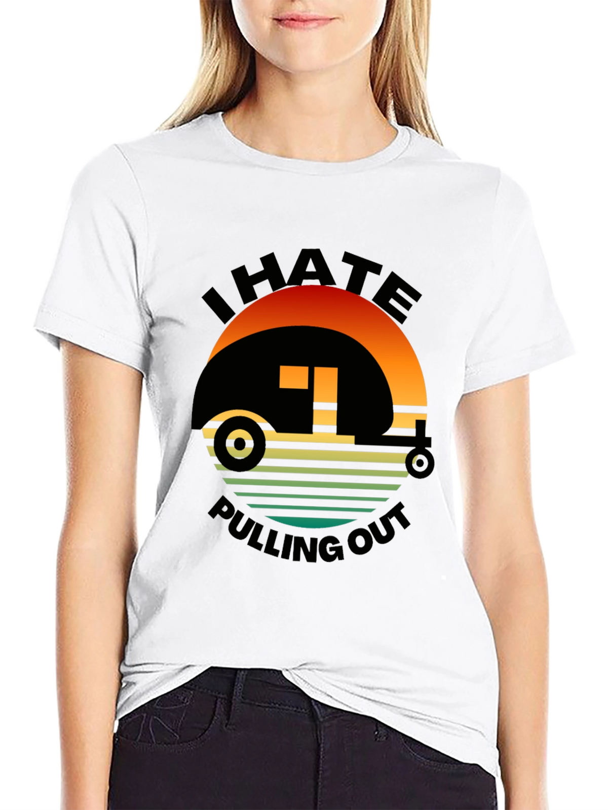 Funny Camping T-Shirt: I Hate Pulling Out RV Tee
