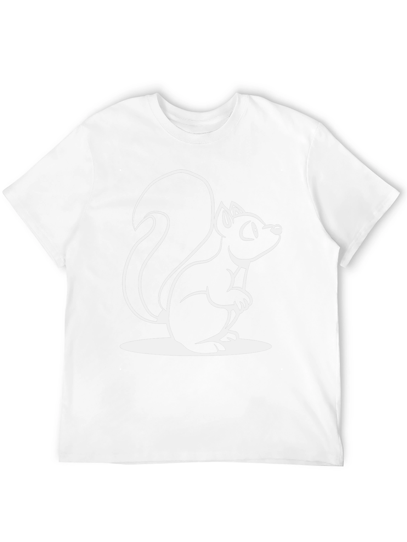 Squirrel Graphic Tee - Black Cotton Blend T-Shirt