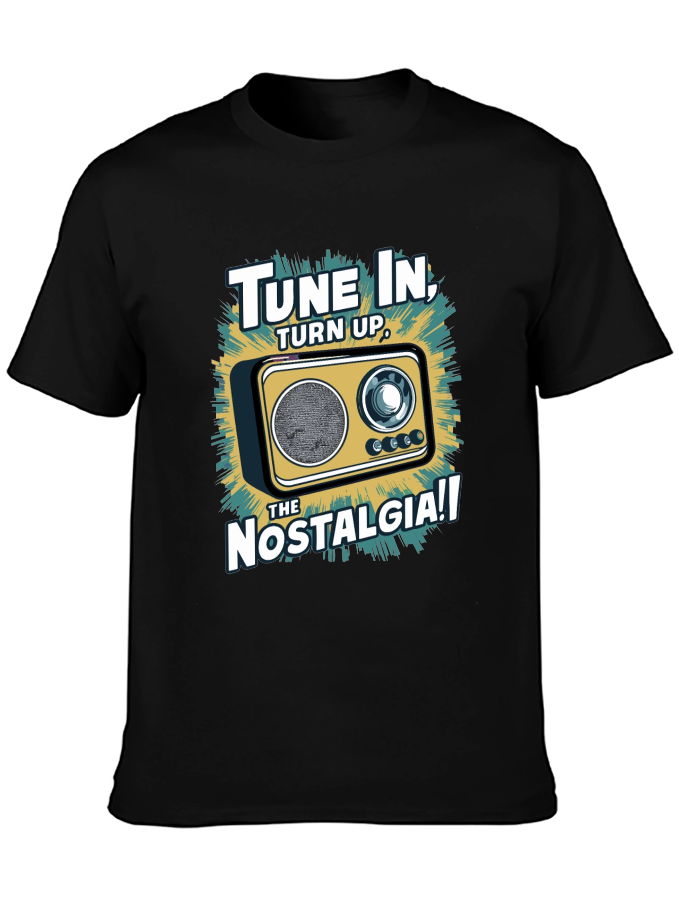 Tune In Nostalgia Radio Graphic T-Shirt