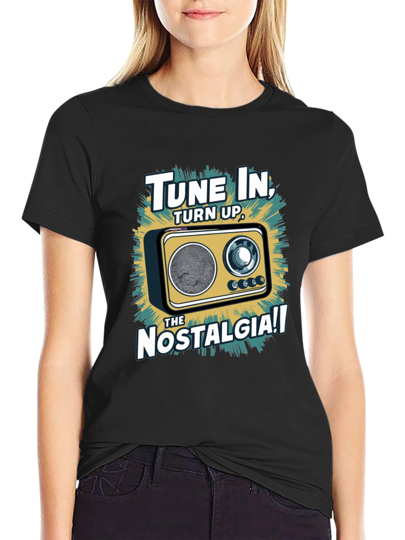 Tune In Nostalgia Radio Graphic T-Shirt