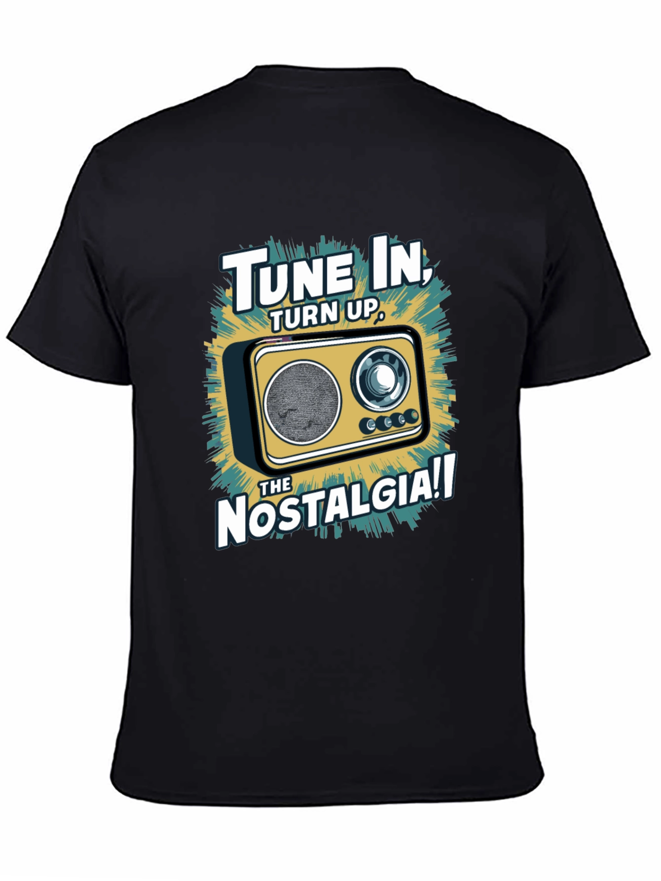 Tune In Nostalgia Radio Graphic T-Shirt