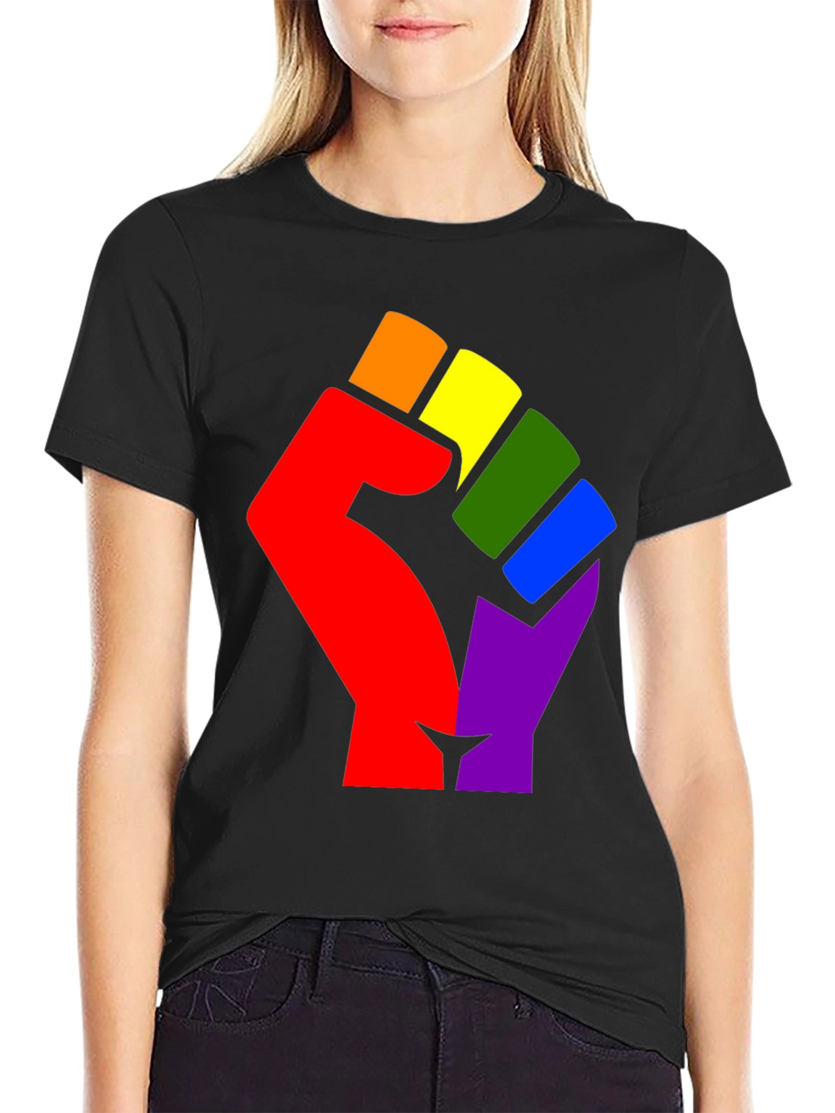 Pride Fist T-Shirt - Rainbow Equality Tee