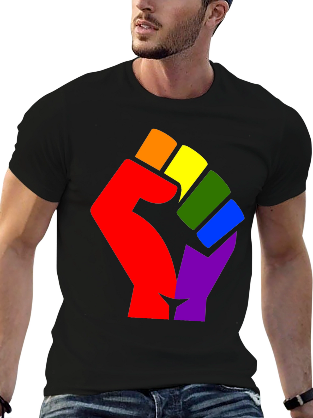 Pride Fist T-Shirt - Rainbow Equality Tee