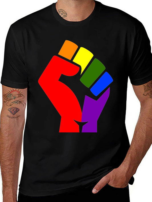 Pride Fist T-Shirt - Rainbow Equality Tee