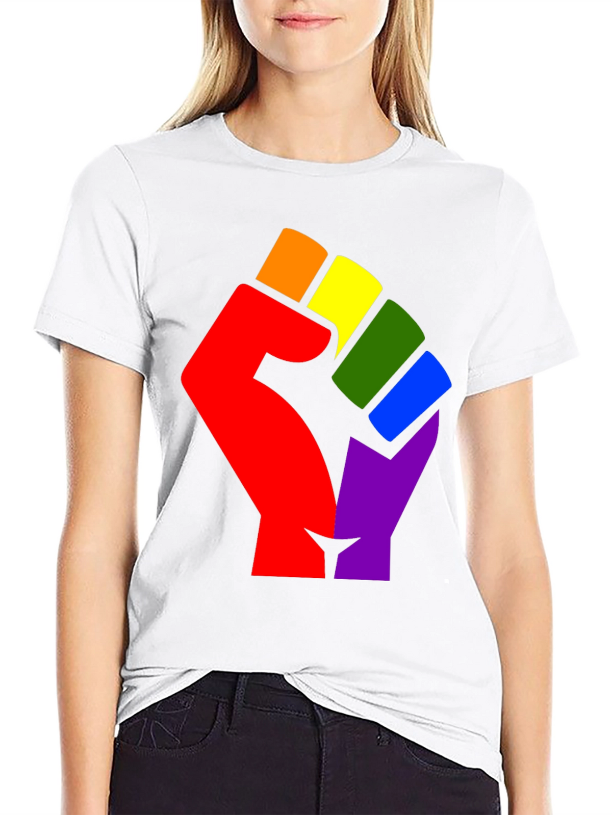 Pride Fist T-Shirt - Rainbow Equality Tee