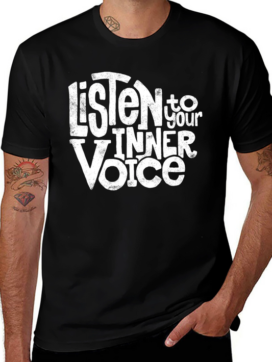 Listen to Your Inner Voice Graphic Tee - Black