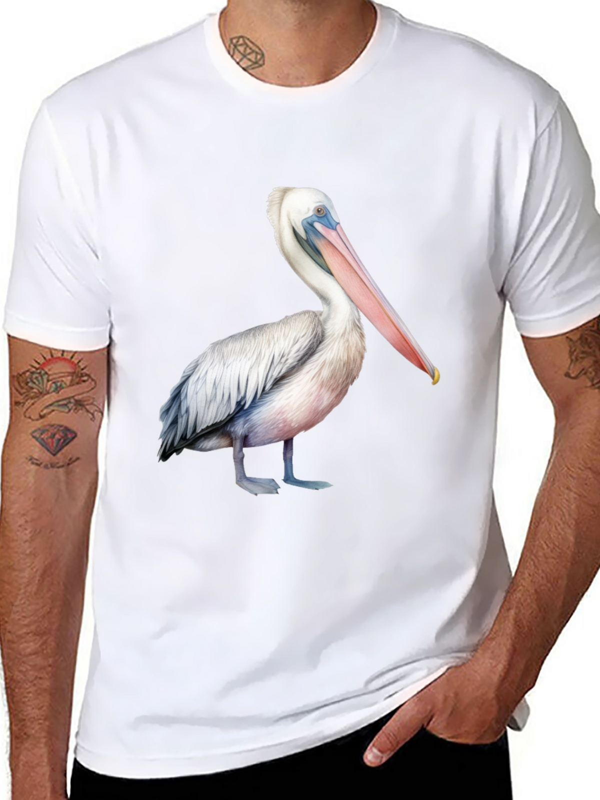 Pelican Graphic Print T-Shirt - Unisex Black Tee