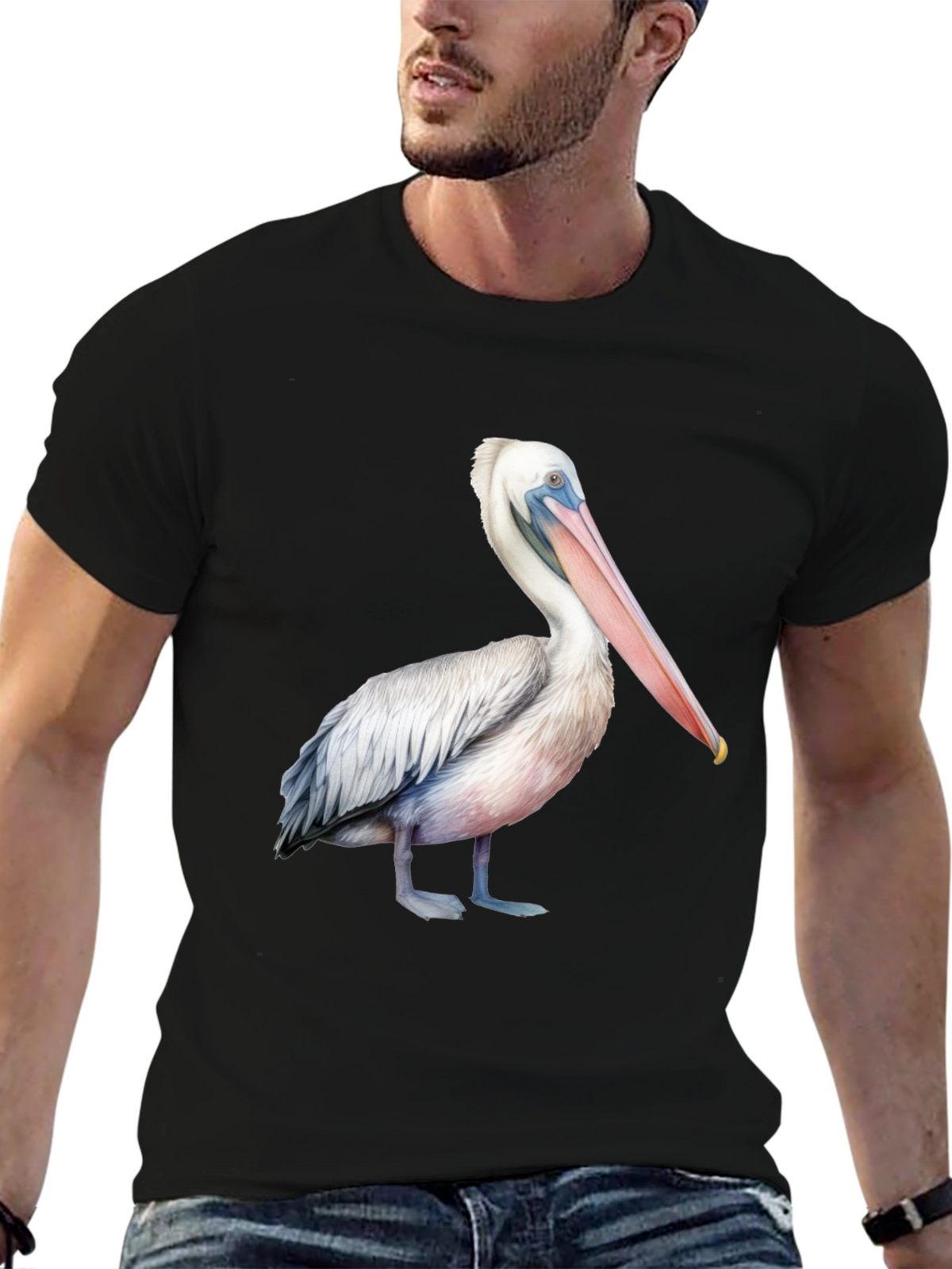 Pelican Graphic Print T-Shirt - Unisex Black Tee