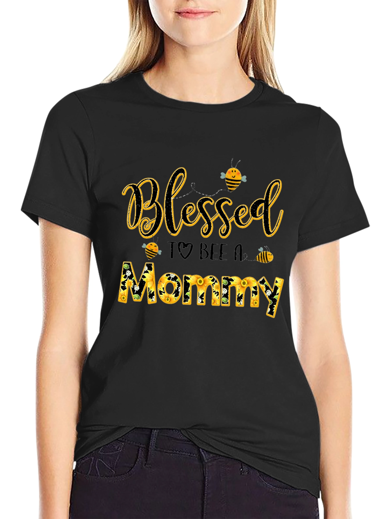 Blessed To Bee A Mommy Graphic Tee