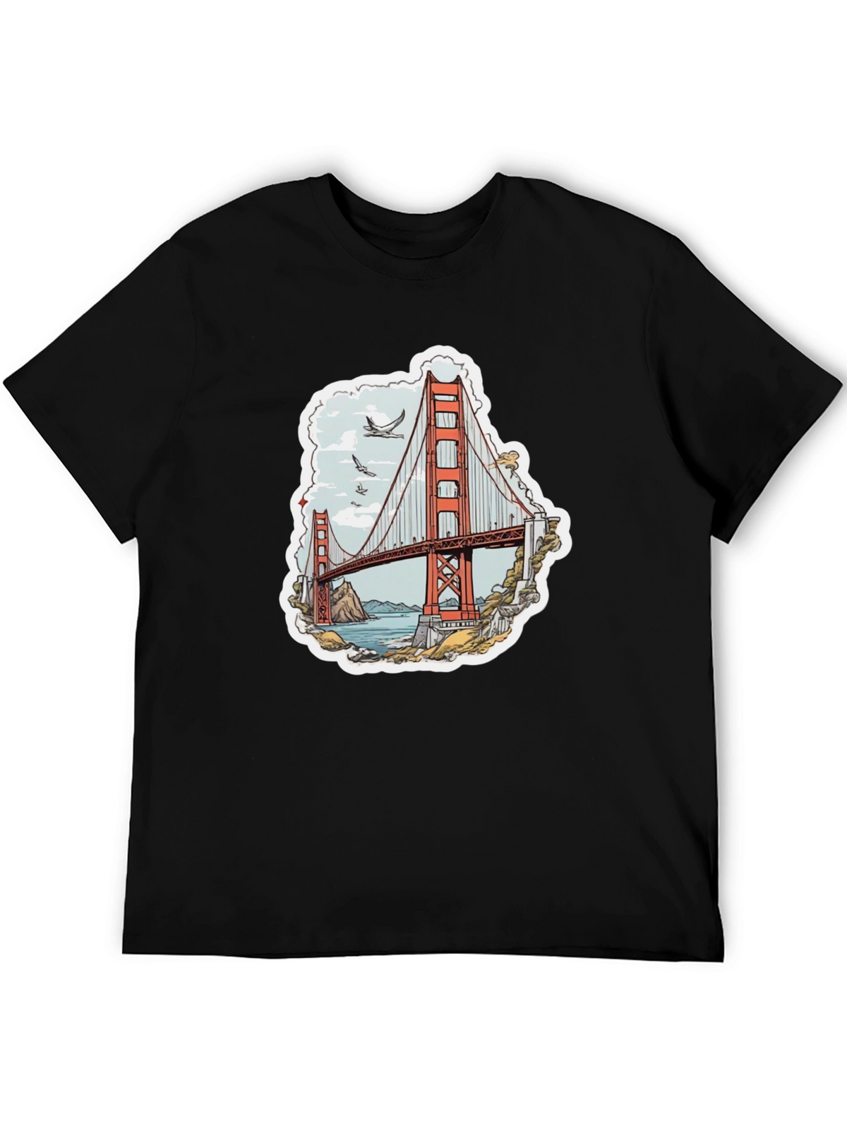 Golden Gate Bridge Graphic Tee - Black T-Shirt