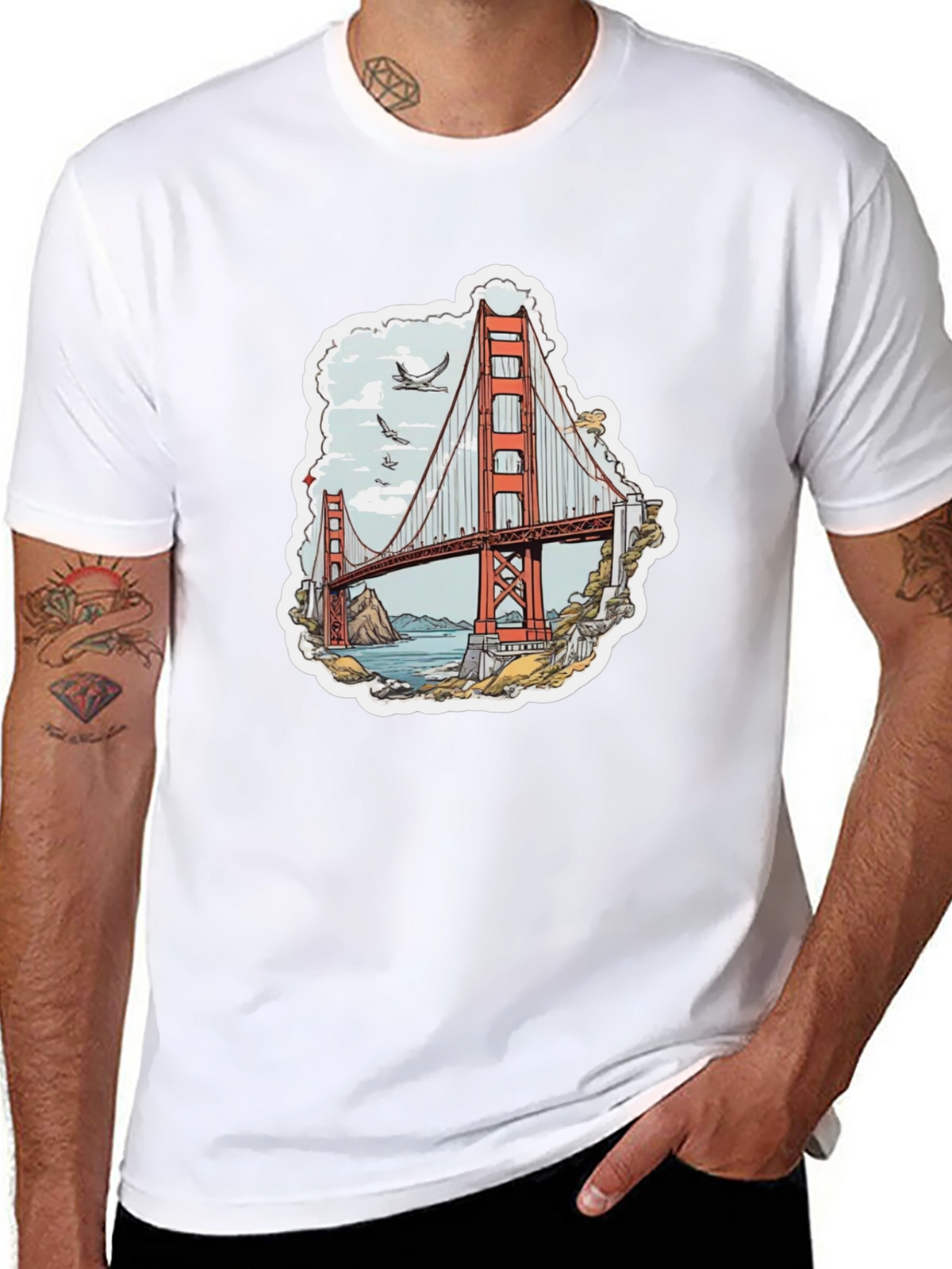 Golden Gate Bridge Graphic Tee - Black T-Shirt